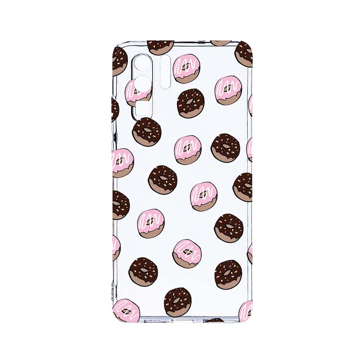 Силиконов калъф BestCase за Huawei P30 Pro, Donuts, Camera Protection, Clear Silicon 2.0MM, T 667