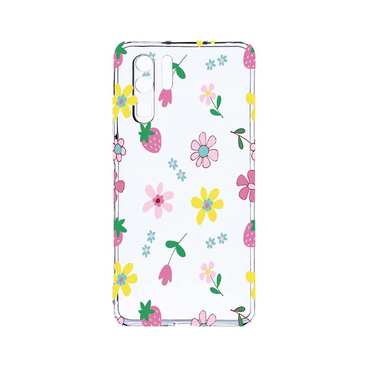 Силиконов калъф BestCase за Huawei P30 Pro, Flowers, Camera Protection, Clear Silicon 2.0MM, T 687