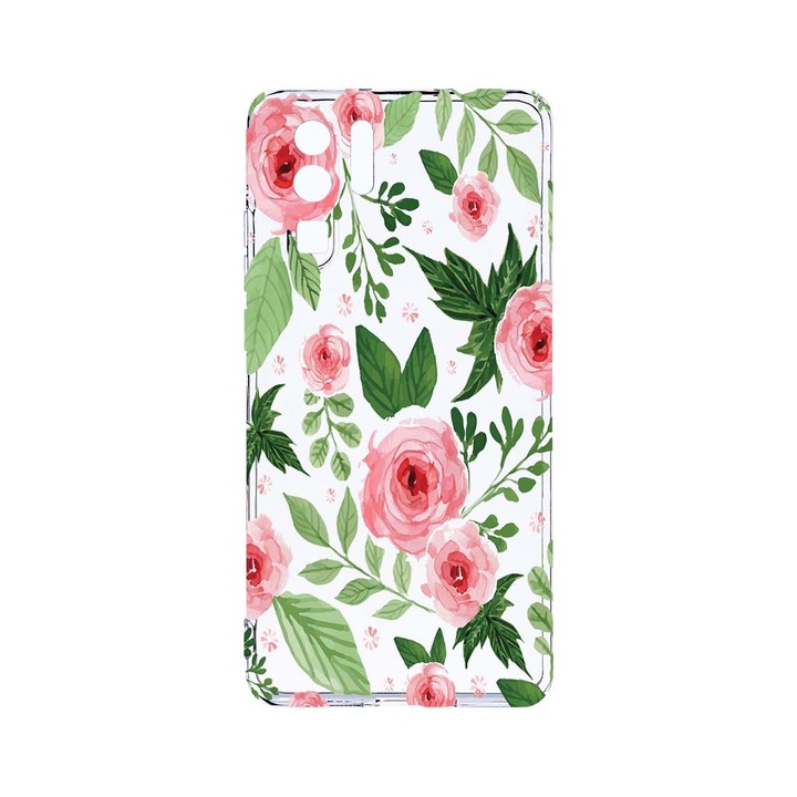 Силиконов калъф BestCase за Huawei P30 Pro, Pastel Colors Collection Flowers, Camera Protection, Clear Silicon 2.0MM, T 509