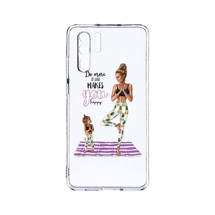 Силиконов калъф BestCase за Huawei P30 Pro, Girl Mom, Camera Protection, Clear Silicon 2.0MM, T 560