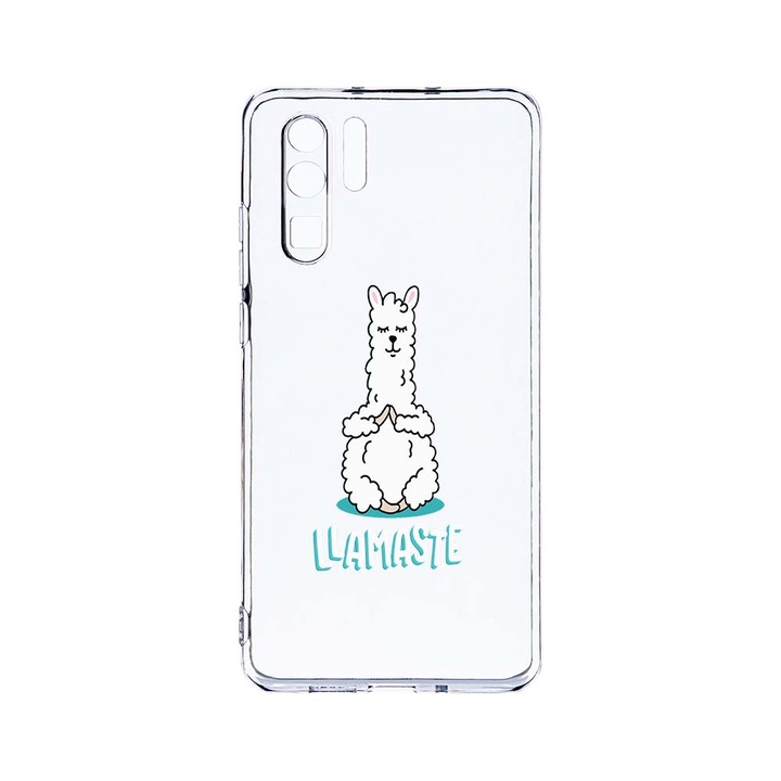 Силиконов калъф BestCase за Huawei P30 Pro, Llamaste Lama, Camera Protection, Clear Silicon 2.0MM, T 590