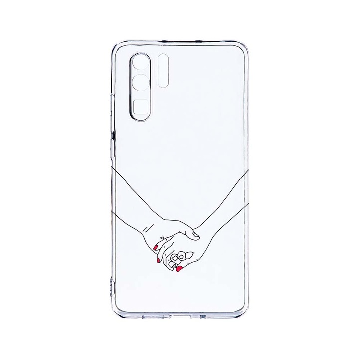 Силиконов калъф BestCase за Huawei P30 Pro, Love, Camera Protection, Clear Silicon 2.0MM, T 744