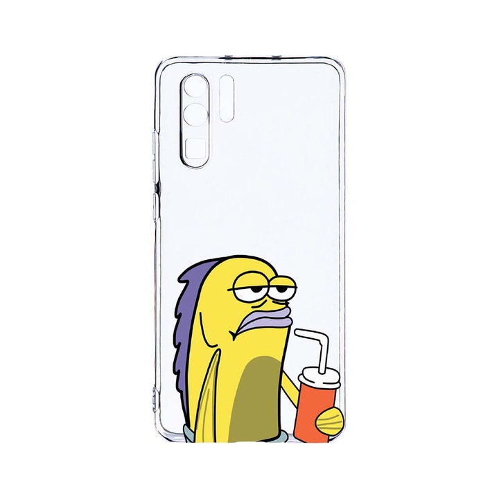 Силиконов калъф BestCase за Huawei P30 Pro, Meme, Camera Protection, Clear Silicon 2.0MM, T 652