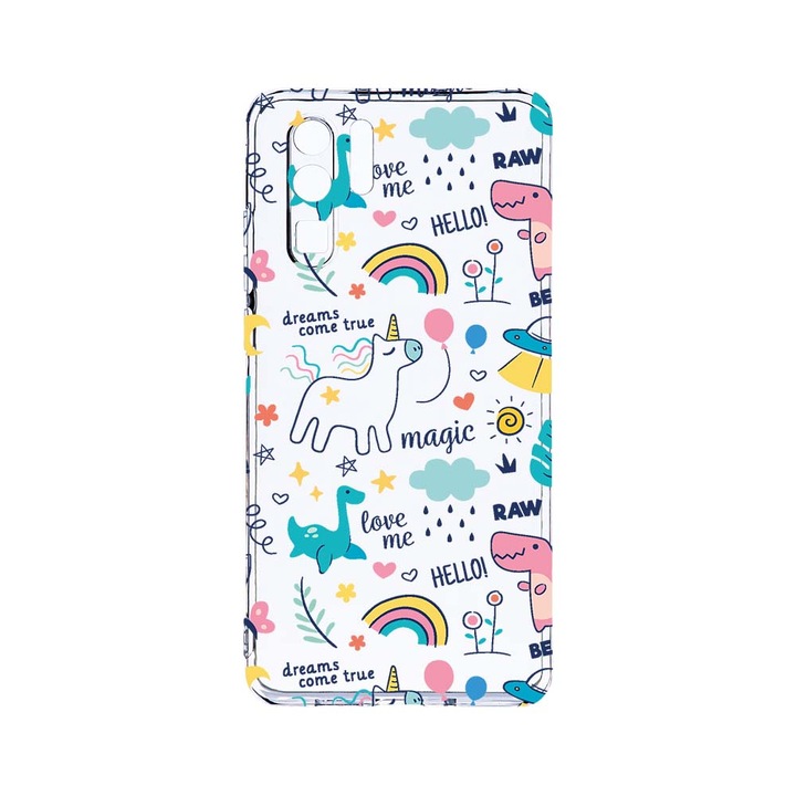 Силиконов калъф BestCase за Huawei P30 Pro, Unicorn - Dreams Comes True, Camera Protection, Clear Silicon 2.0MM, T 759