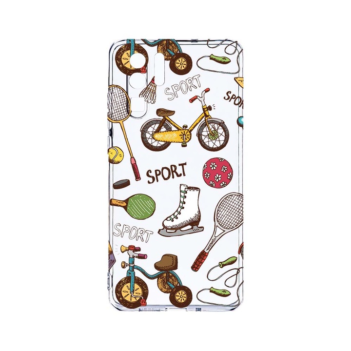 Силиконов калъф BestCase за Huawei P30 Pro, Summer Sports, Camera Protection, Clear Silicon 2.0MM, T 776