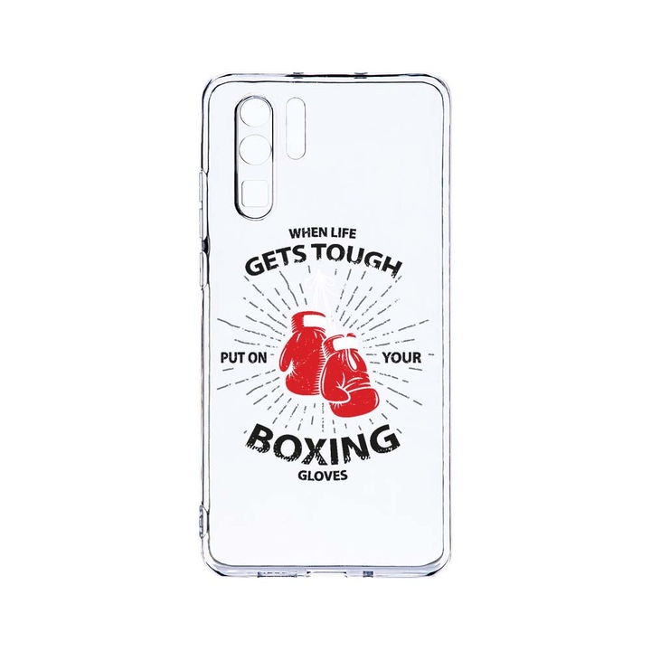 Силиконов калъф BestCase за Huawei P30 Pro, Boxing, Camera Protection, Clear Silicon 2.0MM, T 816