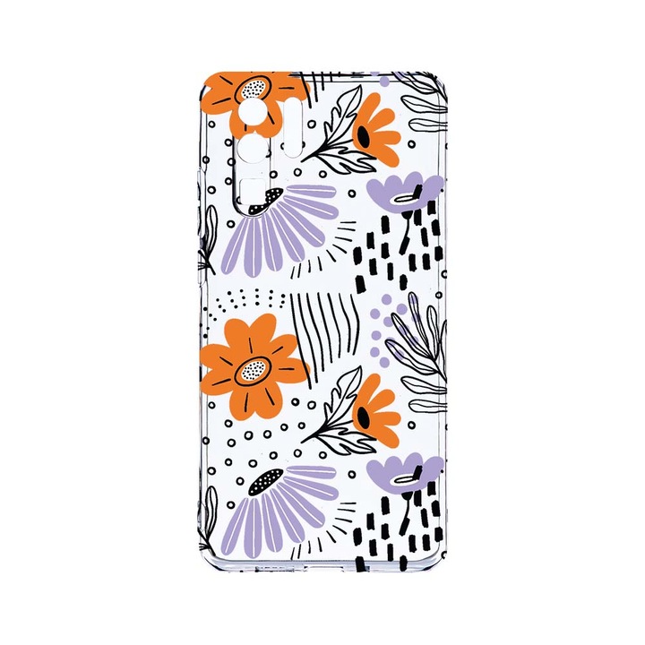 Силиконов калъф BestCase за Huawei P30 Pro, Flowers - Pastel Colors, Camera Protection, Clear Silicon 2.0MM, T 757