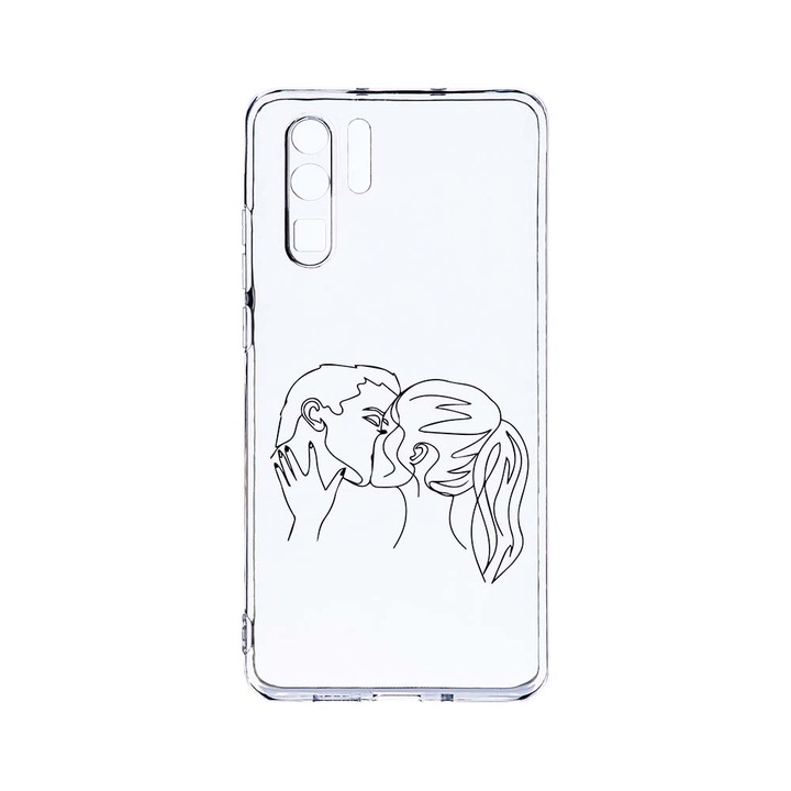 Силиконов калъф BestCase за Huawei P30 Pro, Teen Love, Camera Protection, Clear Silicon 2.0MM, T 743