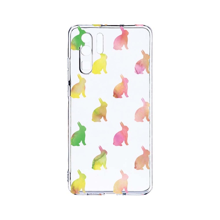 Силиконов калъф BestCase за Huawei P30 Pro, Cool Rabbits, Camera Protection, Clear Silicon 2.0MM, T 695