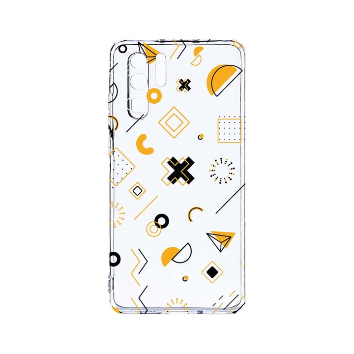 Силиконов калъф BestCase за Huawei P30 Pro, Symbols, Camera Protection, Clear Silicon 2.0MM, T 763