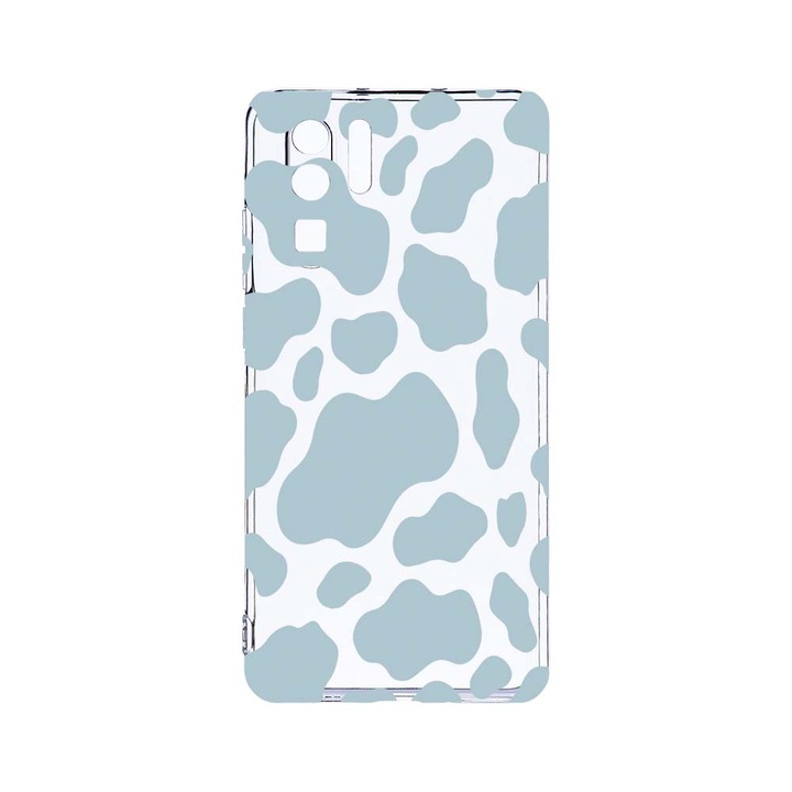 Силиконов калъф BestCase за Huawei P30 Pro, Blue Cow, Camera Protection, Clear Silicon 2.0MM, T 788