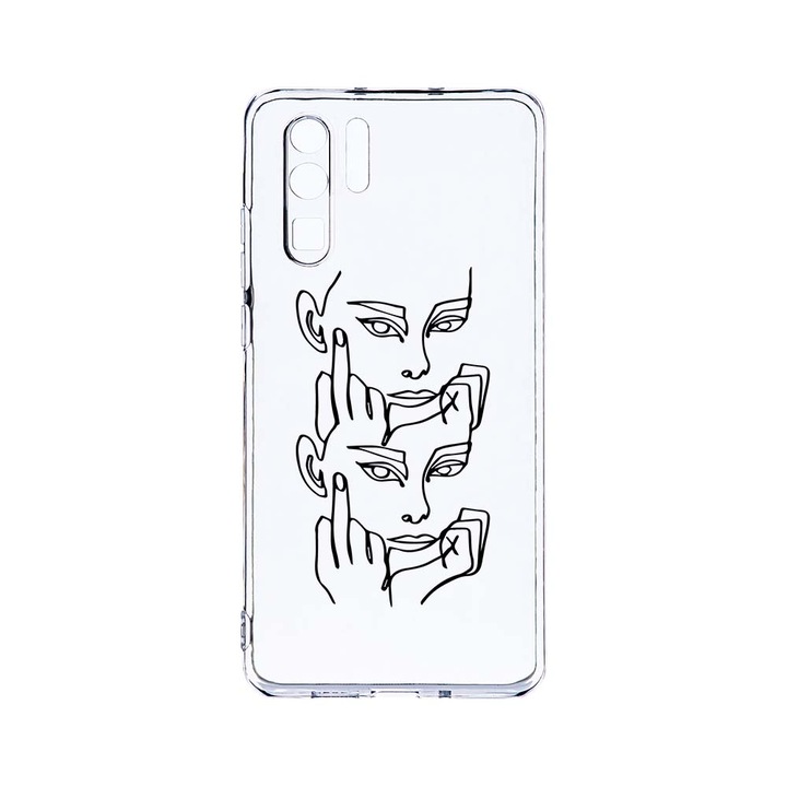 Силиконов калъф BestCase за Huawei P30 Pro, FU, Camera Protection, Clear Silicon 2.0MM, T 742