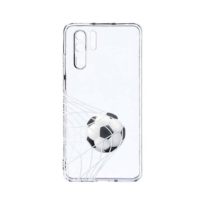 Силиконов калъф BestCase за Huawei P30 Pro, Football - Goooaaall, Camera Protection, Clear Silicon 2.0MM, T 775