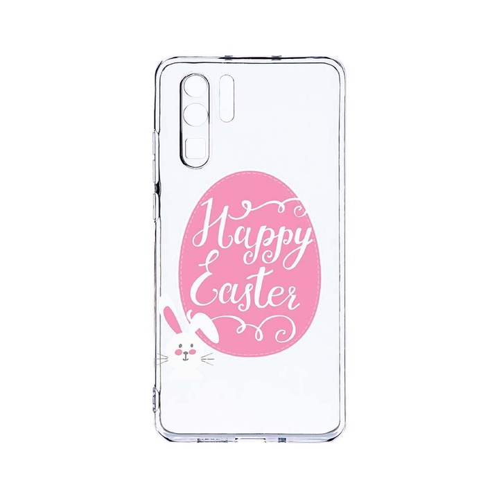 Силиконов калъф BestCase за Huawei P30 Pro, Happy Easter, Camera Protection, Clear Silicon 2.0MM, T 689