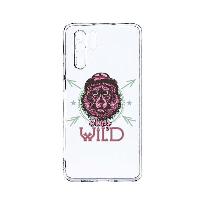 Силиконов калъф BestCase за Huawei P30 Pro, Stay Wild, Camera Protection, Clear Silicon 2.0MM, T 832