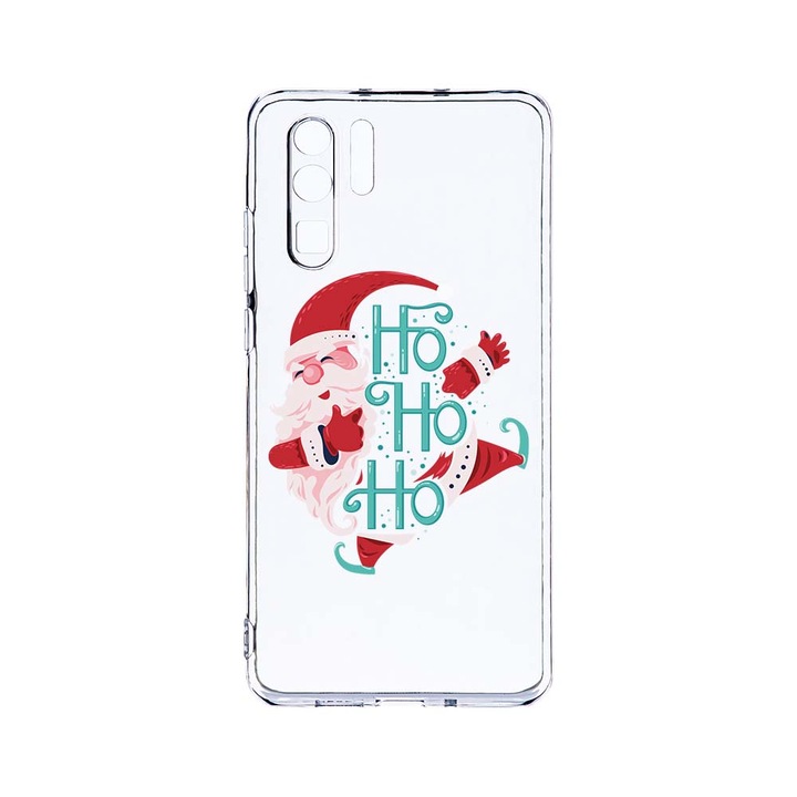 Силиконов калъф BestCase за Huawei P30 Pro, Ho Ho Ho Santa Claus, Camera Protection, Clear Silicon 2.0MM, T 869