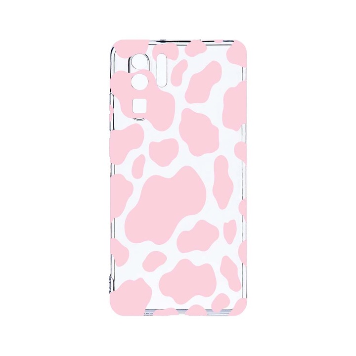 Силиконов калъф BestCase за Huawei P30 Pro, Pink Cow, Camera Protection, Clear Silicon 2.0MM, T 786