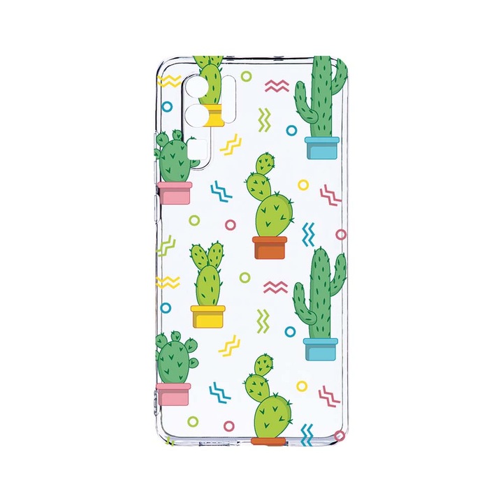 Силиконов калъф BestCase за Huawei P30 Pro, Cactus, Camera Protection, Clear Silicon 2.0MM, T 770