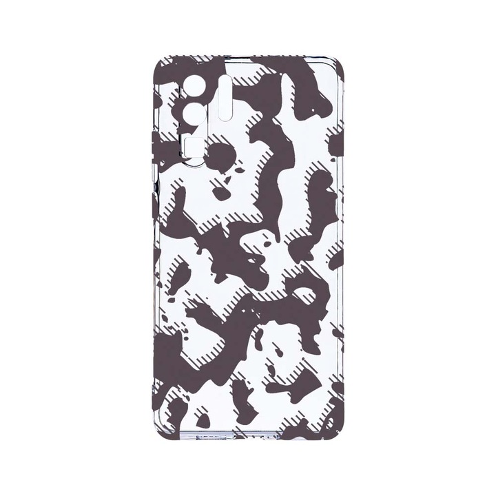Силиконов калъф BestCase за Huawei P30 Pro, Gray Camouflage, Camera Protection, Clear Silicon 2.0MM, T 810