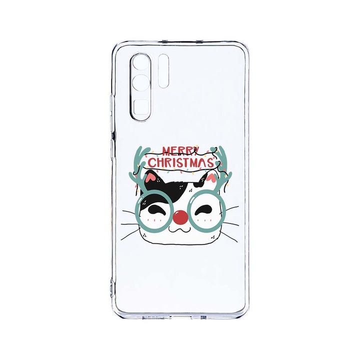 Силиконов калъф BestCase за Huawei P30 Pro, I Want To Be Rudolph, Camera Protection, Clear Silicon 2.0MM, T 877