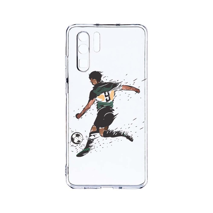 Силиконов калъф BestCase за Huawei P30 Pro, Football, Camera Protection, Clear Silicon 2.0MM, T 782