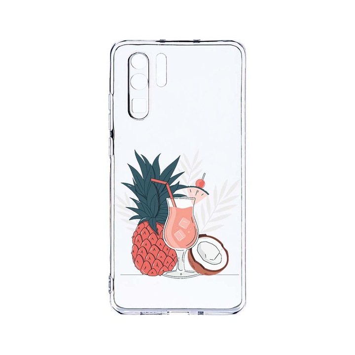 Силиконов калъф BestCase за Huawei P30 Pro, Summer Coktail, Camera Protection, Clear Silicon 2.0MM, T 834