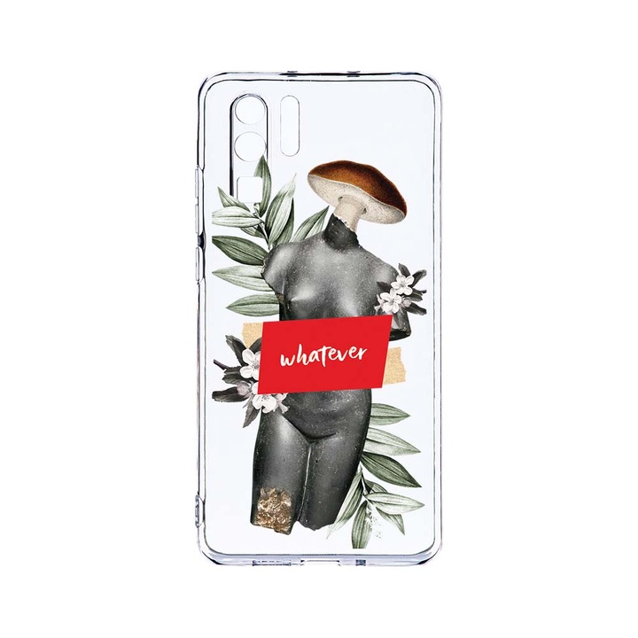 Силиконов калъф BestCase за Huawei P30 Pro, Whatever, Camera Protection, Clear Silicon 2.0MM, T 913