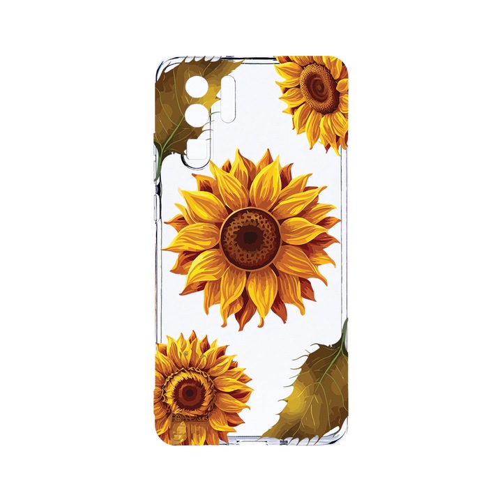 Силиконов калъф BestCase за Huawei P30 Pro, Sun Flower, Camera Protection, Clear Silicon 2.0MM, T 1070