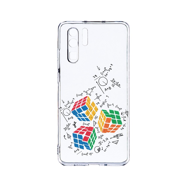 Силиконов калъф BestCase за Huawei P30 Pro, Rubik Cube, Camera Protection, Clear Silicon 2.0MM, T 994