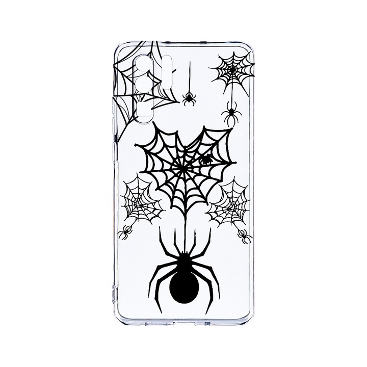 Силиконов калъф BestCase за Huawei P30 Pro, Spider Web, Camera Protection, Clear Silicon 2.0MM, T 1036