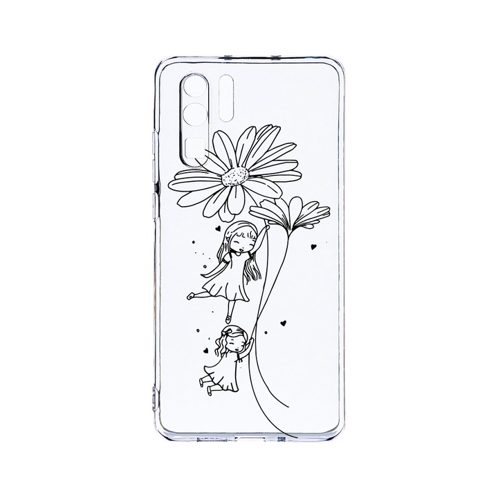 Силиконов калъф BestCase за Huawei P30 Pro, Sisters, Camera Protection, Clear Silicon 2.0MM, T 1047