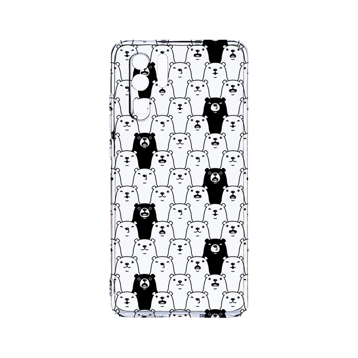 Силиконов калъф BestCase за Huawei P30 Pro, Teddy Bear Pattern, Camera Protection, Clear Silicon 2.0MM, T 1028