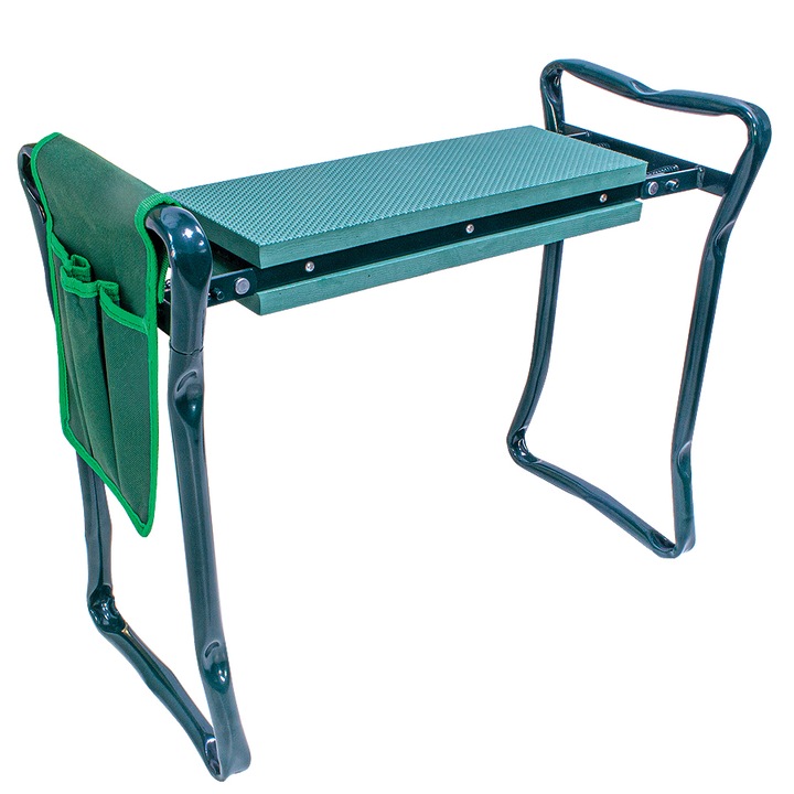 Подложка за колена за градината VAL BG, 2в1, зелен