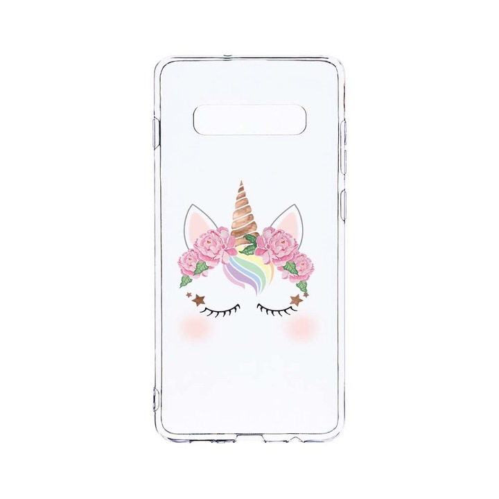 Силиконов калъф BestCase за Samsung Galaxy S10 Plus, Unicorn, Camera Protection, Clear Silicon 2.0MM, T 525