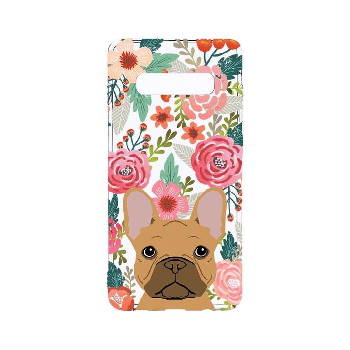 Силиконов калъф BestCase за Samsung Galaxy S10 Plus, Dog and Flowers, Camera Protection, Clear Silicon 2.0MM, T 637