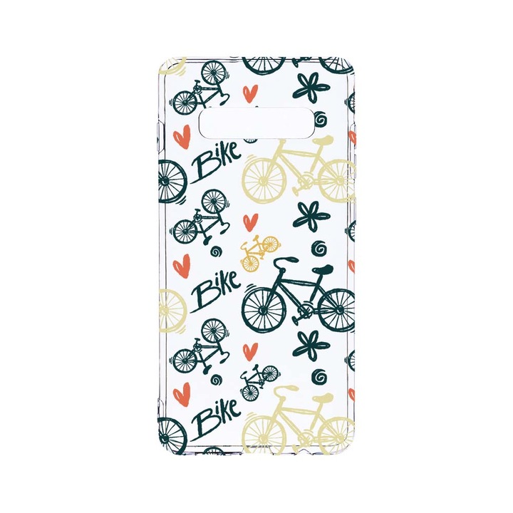 Силиконов калъф BestCase за Samsung Galaxy S10 Plus, Bike Love, Camera Protection, Clear Silicon 2.0MM, T 781