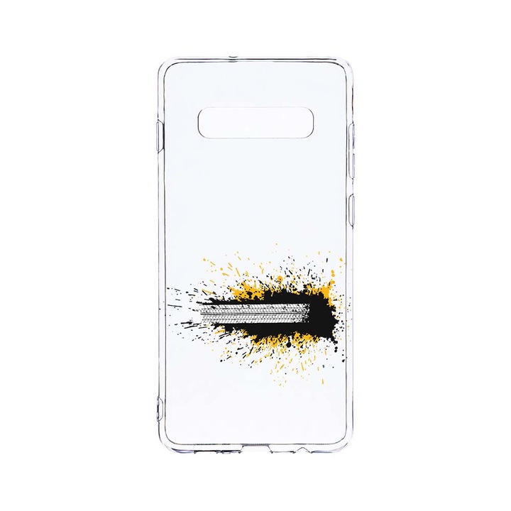 Силиконов калъф BestCase за Samsung Galaxy S10 Plus, Tire Tracks, Camera Protection, Clear Silicon 2.0MM, T 821