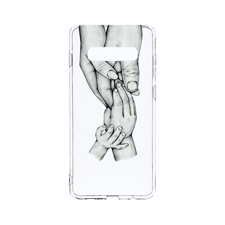 Силиконов калъф BestCase за Samsung Galaxy S10 Plus, Family, Camera Protection, Clear Silicon 2.0MM, T 959