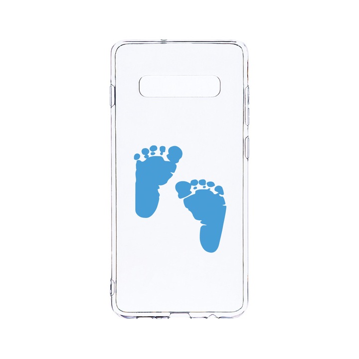 Силиконов калъф BestCase за Samsung Galaxy S10 Plus, Boy Feet Print, Camera Protection, Clear Silicon 2.0MM, T 960