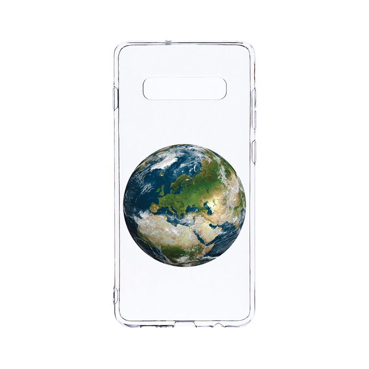 Силиконов калъф BestCase за Samsung Galaxy S10 Plus, Earth, Camera Protection, Clear Silicon 2.0MM, T 946