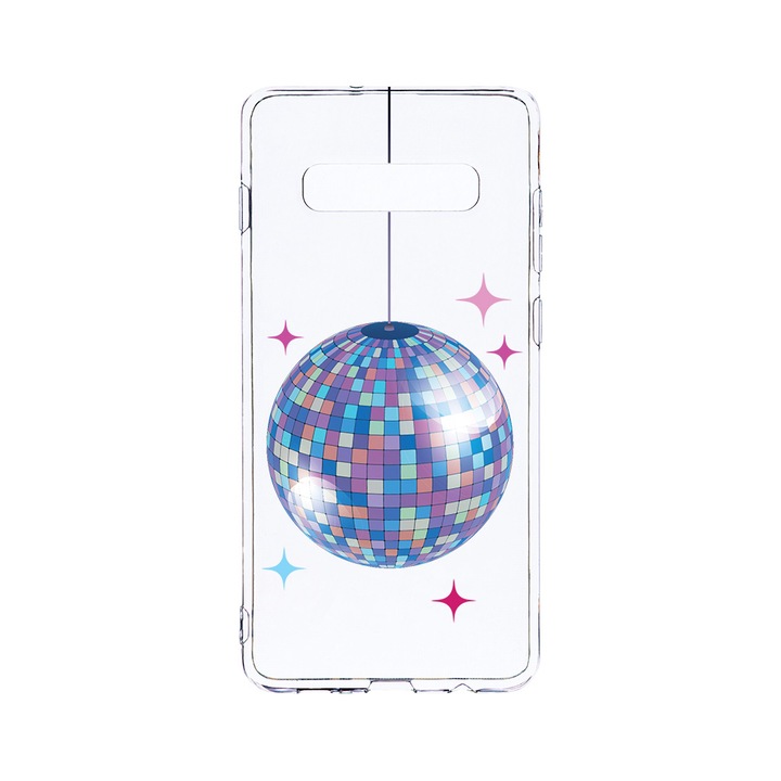 Силиконов калъф BestCase за Samsung Galaxy S10 Plus, Disco Ball, Camera Protection, Clear Silicon 2.0MM, T 1006