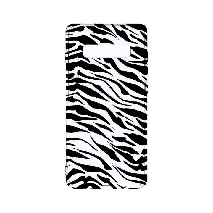 Силиконов калъф BestCase за Samsung Galaxy S10 Plus, Tiger Pattern, Camera Protection, Clear Silicon 2.0MM, T 1058