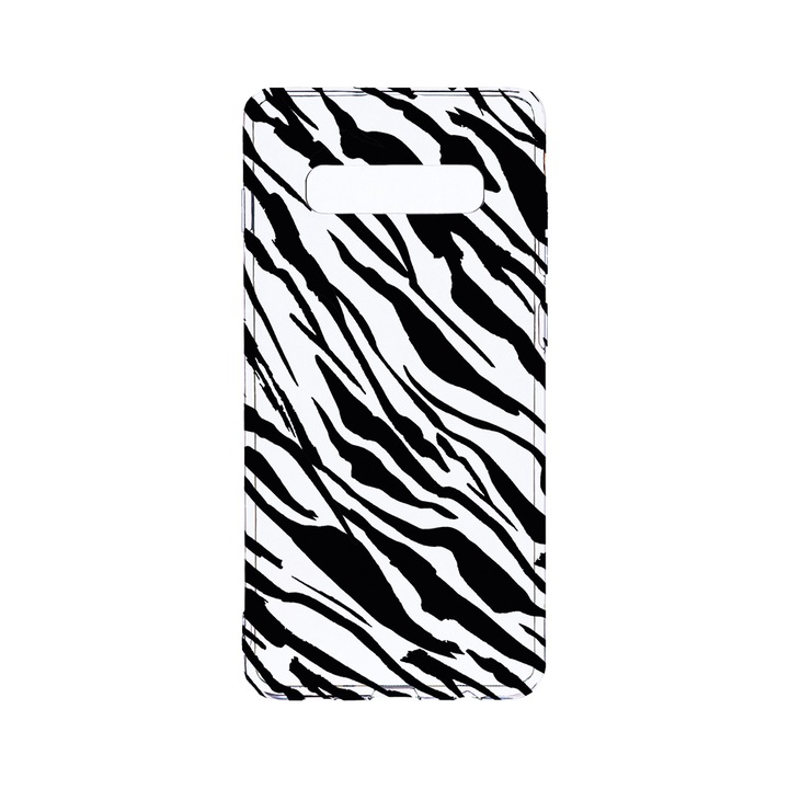 Силиконов калъф BestCase за Samsung Galaxy S10 Plus, Zebra Pattern, Camera Protection, Clear Silicon 2.0MM, T 1059