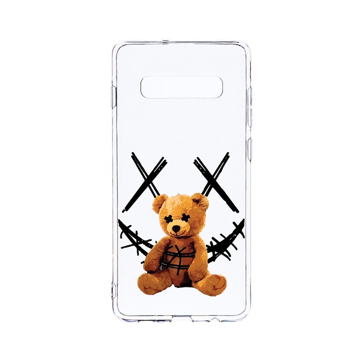 Силиконов калъф BestCase за Samsung Galaxy S10 Plus, Teddy Bear Smile, Camera Protection, Clear Silicon 2.0MM, T 982