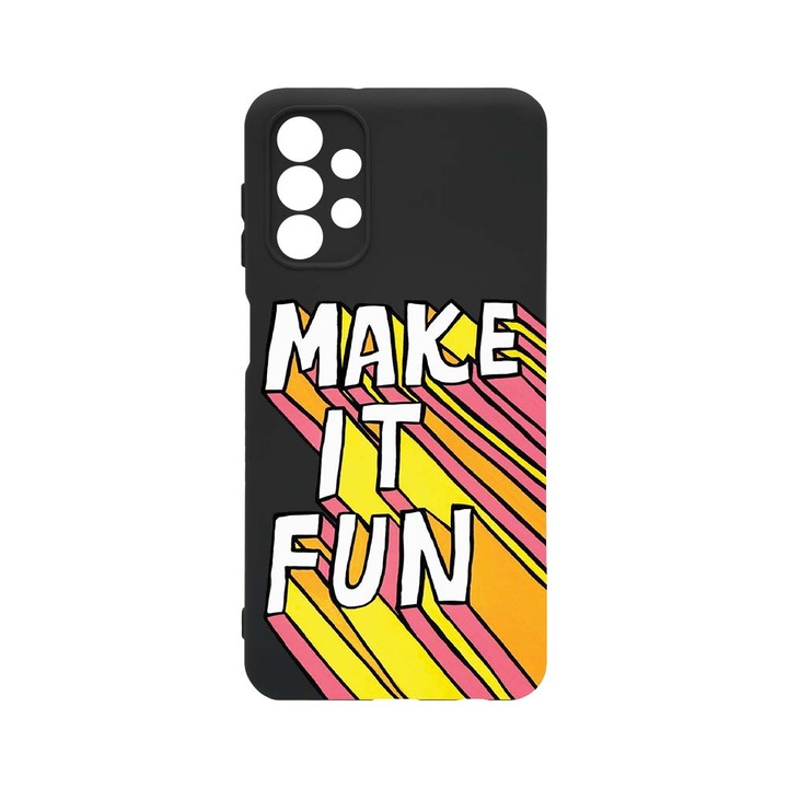 Husa BestCase® Premium Liquid Silicon, Compatibila Cu Samsung Galaxy A23, Make It Fun, SLIM 1.2MM, Microfibra in interior, Antisoc, Rezistent la socuri, Protectie Camera, PB 494