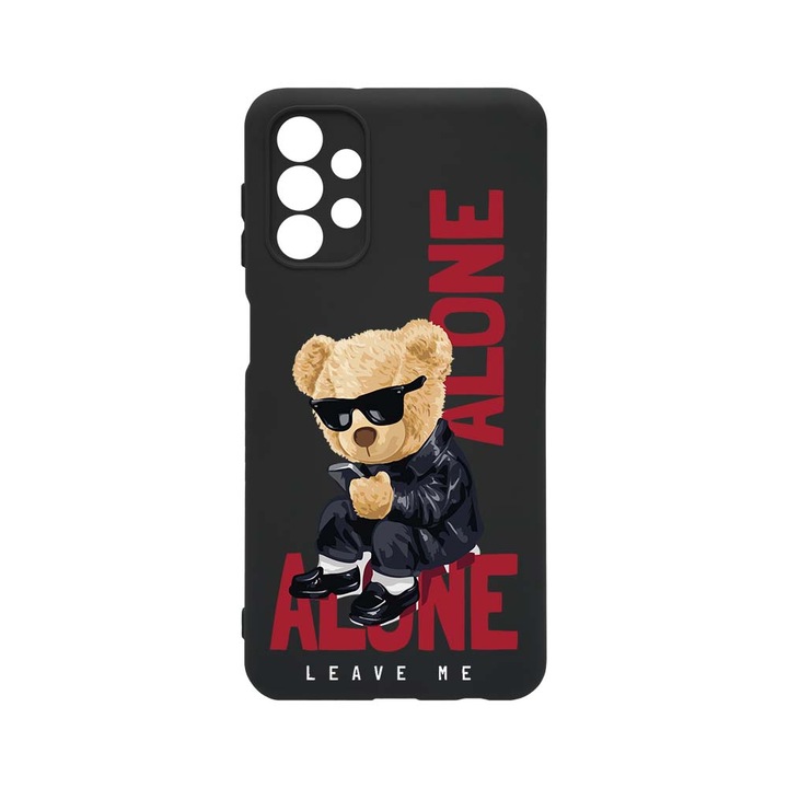 Husa BestCase® Premium Liquid Silicon, Compatibila Cu Samsung Galaxy A23, Leave Me Alone Teddy Bear, SLIM 1.2MM, Microfibra in interior, Antisoc, Rezistent la socuri, Protectie Camera, PB 922