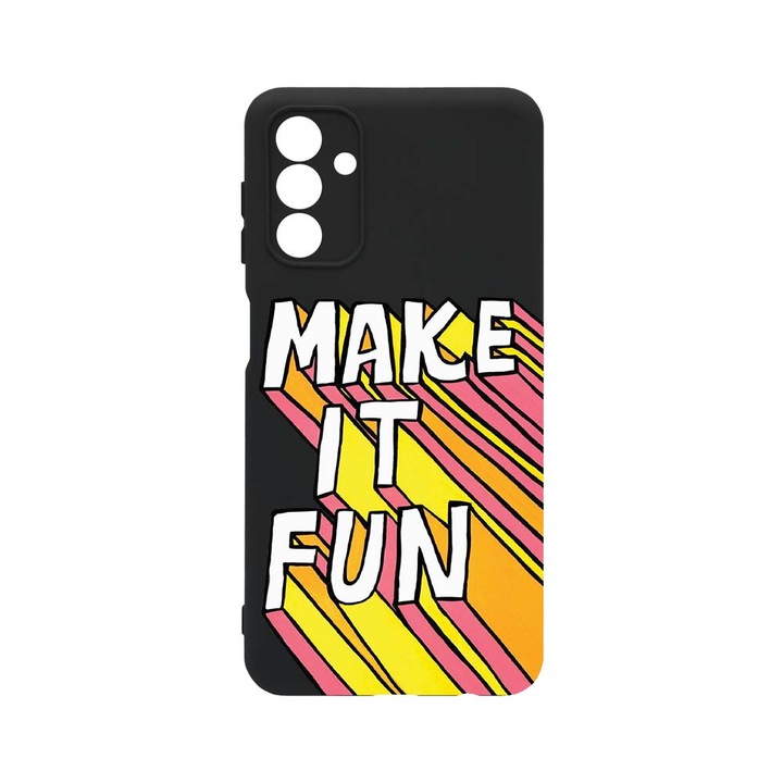 Husa BestCase® Premium Liquid Silicon, Compatibila Cu Samsung Galaxy A04s, Make It Fun, SLIM 1.2MM, Microfibra in interior, Antisoc, Rezistent la socuri, Protectie Camera, PB 494