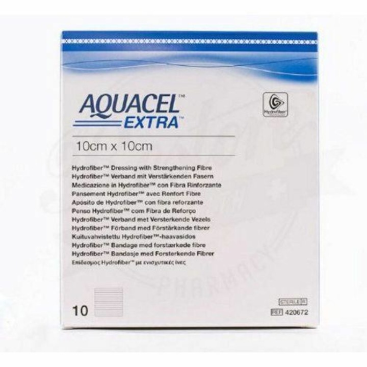 Превръзка стерилна Aquacel Extra, Convatec, 10x10c m, 10 бр.