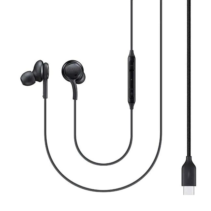 Слушалки G-Tech EO-IC100 BBE, In-Ear, USB-C конектор, Съвместими със Samsung Galaxy S22, Висококачествено стерео, Черни