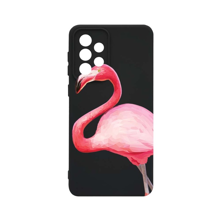 Husa BestCase® Premium Liquid Silicon, Compatibila Cu Samsung Galaxy A53 5G, Flamingo, SLIM 1.2MM, Microfibra in interior, Antisoc, Rezistent la socuri, Protectie Camera, PB 55